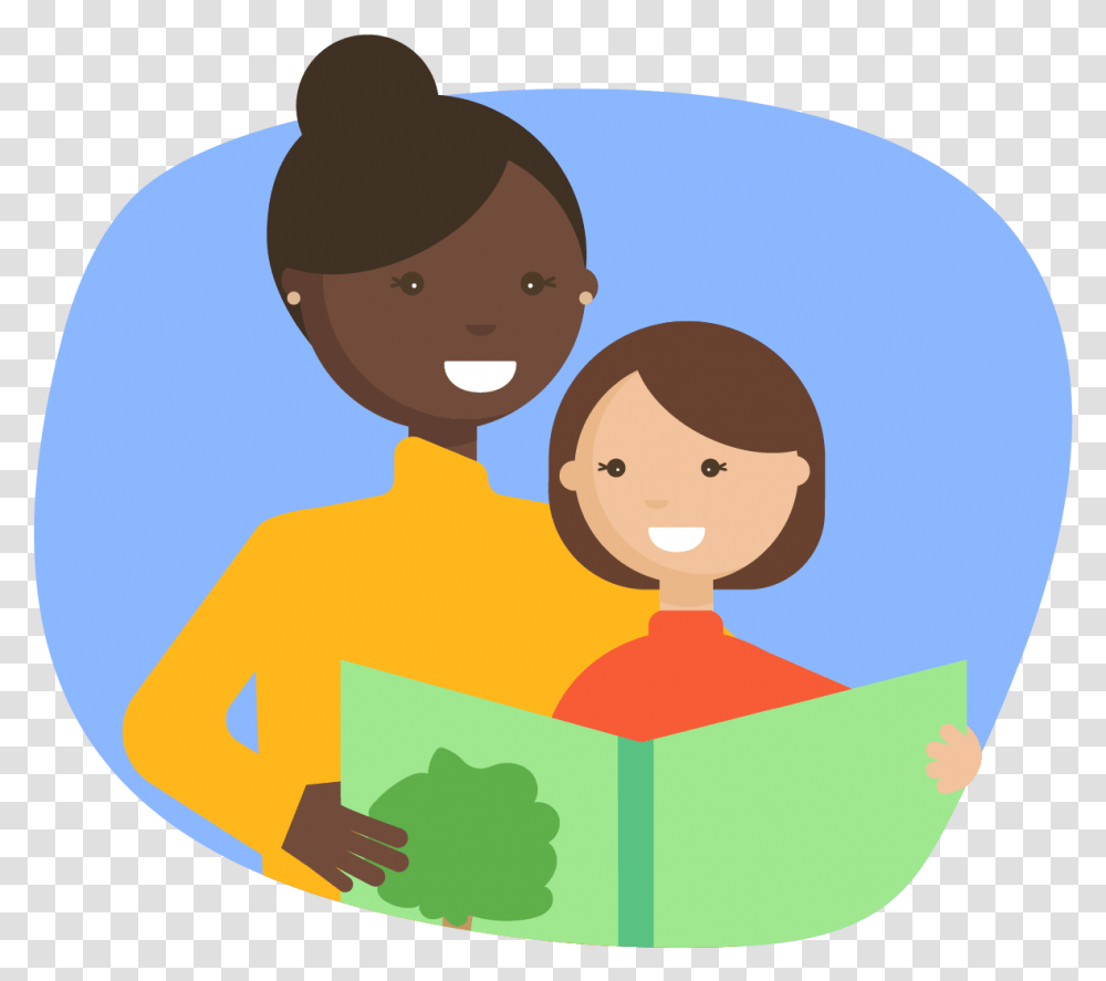 Woman Reading A Book To A Child Connecting With Others, Word, Female, Outdoors Transparent Png