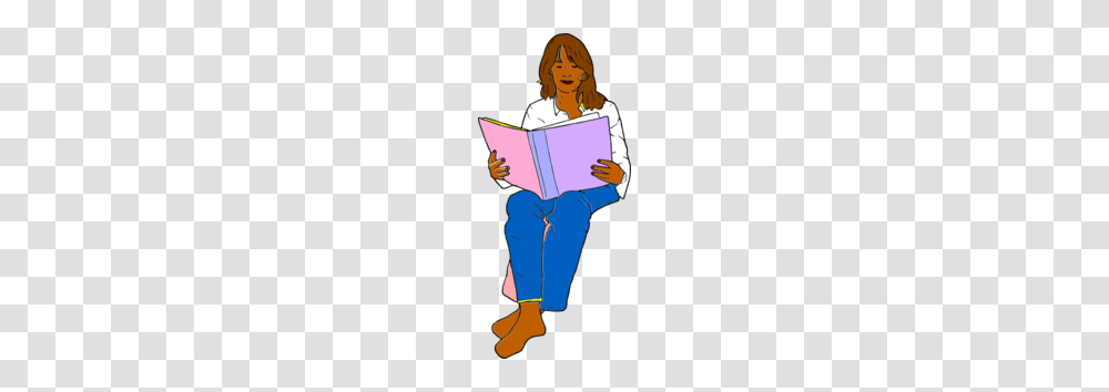 Woman Reading Baby Book Clip Art, Person, Human, Apparel Transparent Png