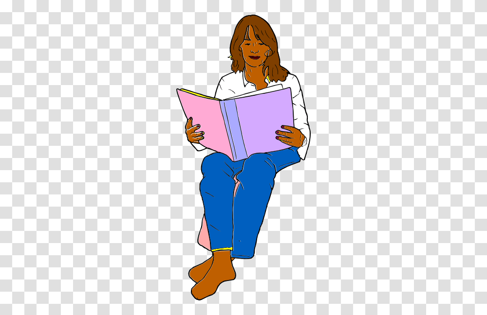 Woman Reading Baby Book Clip Art, Person, Human Transparent Png