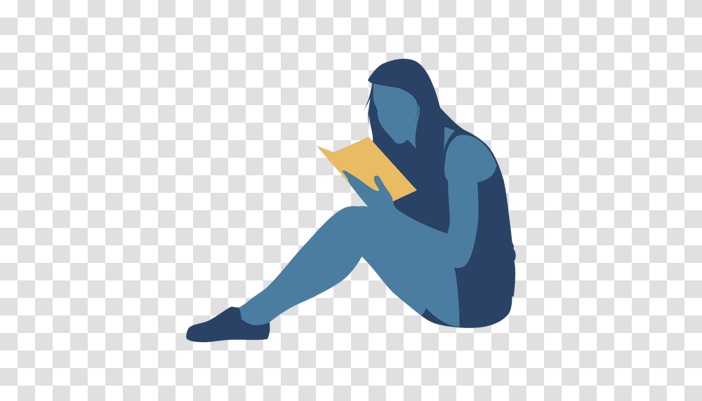 Woman Reading Book Floor Silhouette, Outdoors, Shark, Female, Teacher Transparent Png