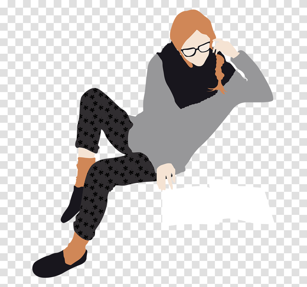 Woman Reading Book Vector People Illustration Architecture, Person, Sitting, Kneeling, Clothing Transparent Png