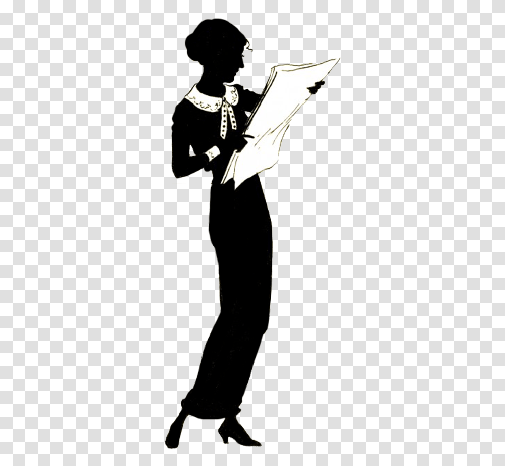 Woman Reading Newspaper Silhouette Silhouette Woman Reading Newspaper, Person, Musician, Musical Instrument, Leisure Activities Transparent Png