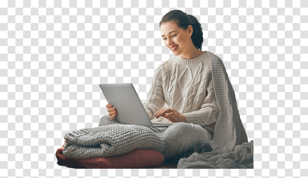 Woman Reading, Person, Human, Pc, Computer Transparent Png