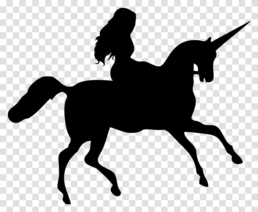 Woman Riding Unicorn Silhouette Clip Arts Unicorn Silhouette, Gray, World Of Warcraft Transparent Png