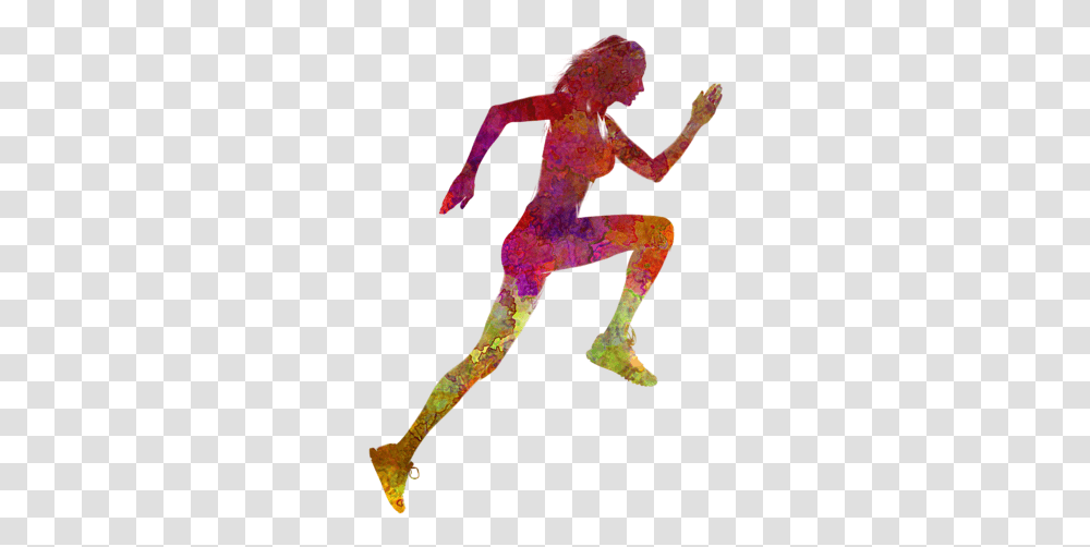 Woman Runner Running Jogger Jogging Silhouette, Person, Human, Modern Art Transparent Png