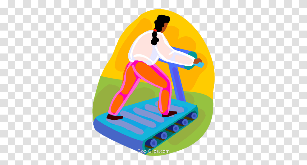 Woman Running On The Treadmill Royalty Free Vector Clip Art, Outdoors, Sport, Sports, Kneeling Transparent Png