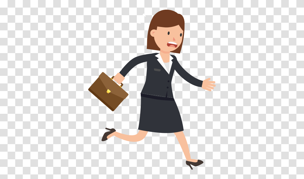 Woman Running, Person, Bag, Female, Girl Transparent Png
