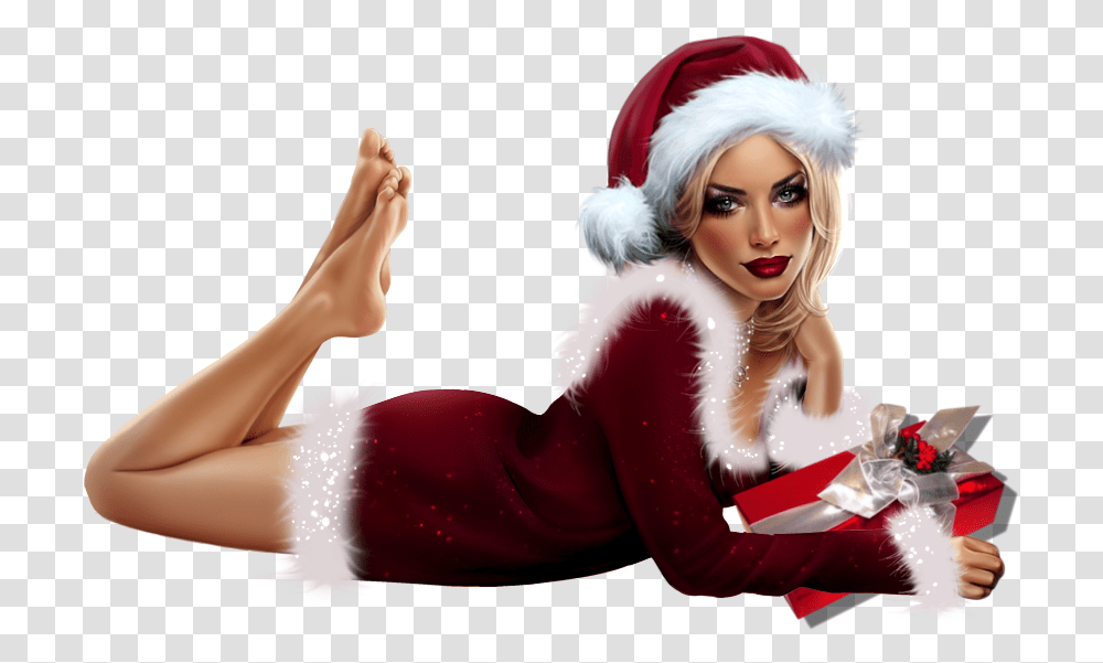 Woman Santa Clause, Apparel, Person, Costume Transparent Png