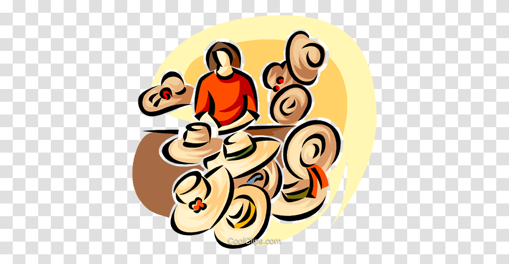 Woman Selling Summer Hats Royalty Free Vector Clip Art, Number, Alphabet Transparent Png