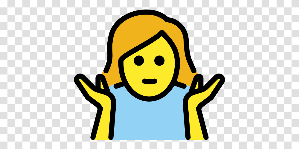 Woman Shrugging Emoji Meanings - Typographyguru Emoji Jsp, Clothing, Apparel, Hand, Face Transparent Png