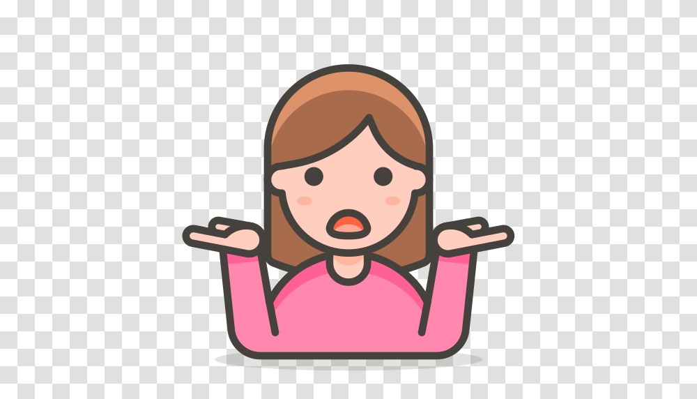 Woman Shrugging Icon Free Of Free Vector Emoji, Furniture, Doodle, Drawing, Face Transparent Png
