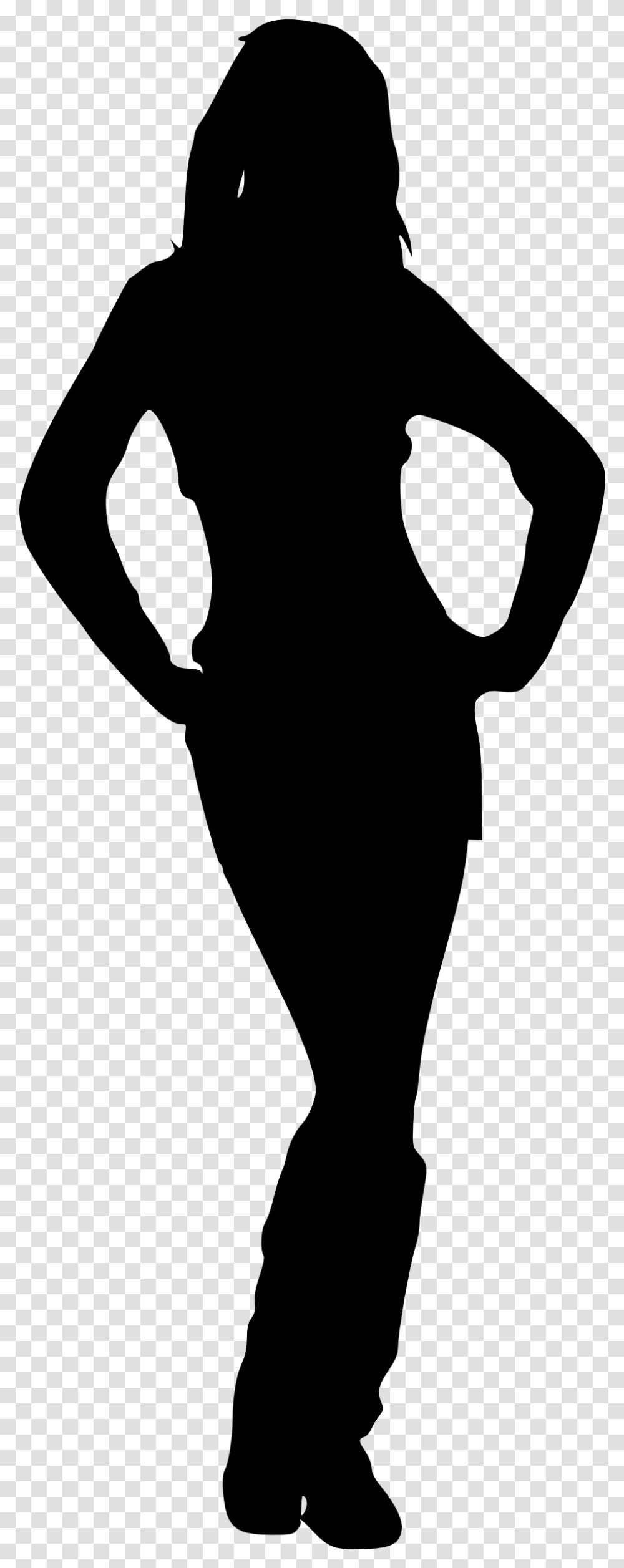 Woman Silhouette Black Outline Of Women, Gray, World Of Warcraft Transparent Png