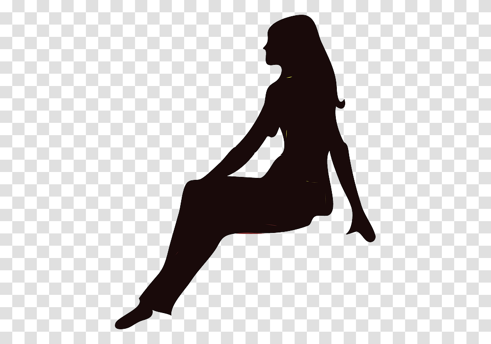 Woman Silhouette Clip Art Human Sitting Silhouette, Person, Kneeling Transparent Png
