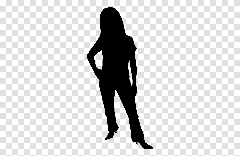 Woman Silhouette Clip Art, Standing, Person, Human, Sleeve Transparent Png