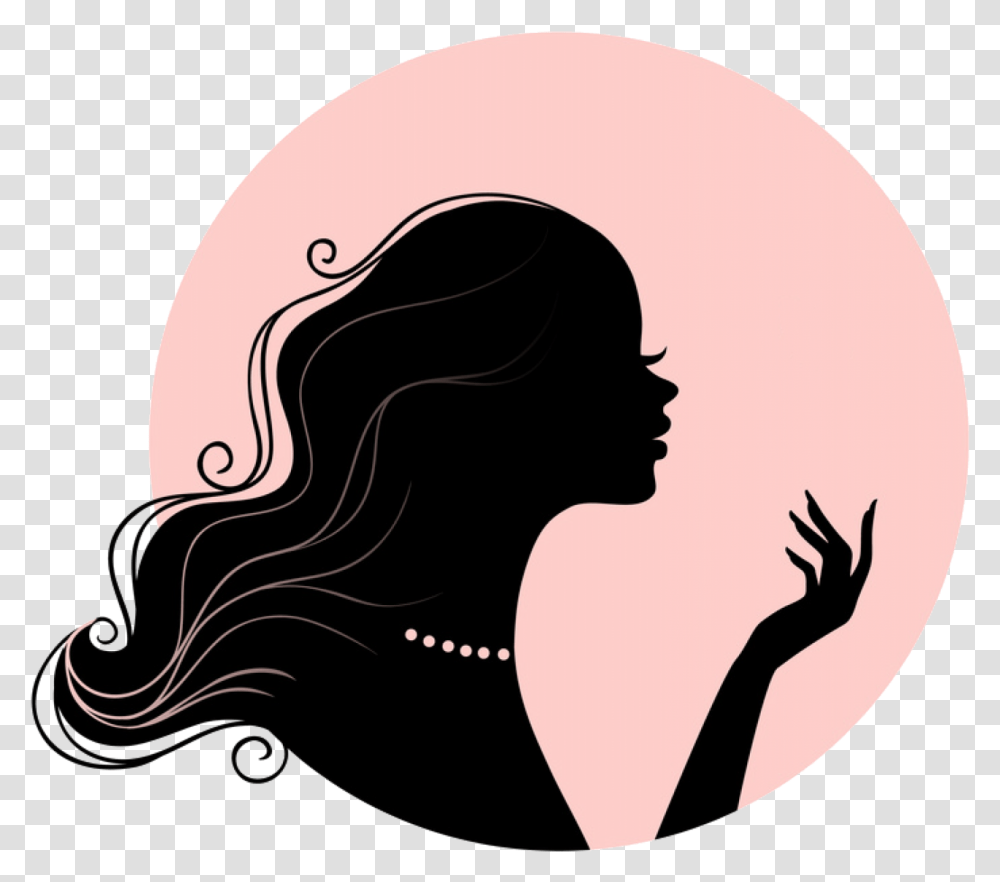 Woman Silhouette Female Silhouette Female, Head, Person, Label Transparent Png