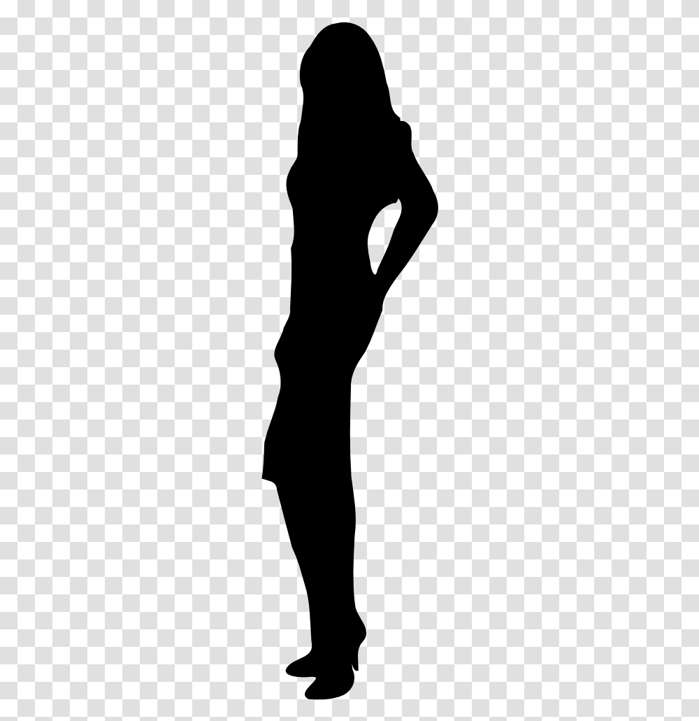 Woman Silhouette Full Body Girl Silhouette, Gray, World Of Warcraft Transparent Png