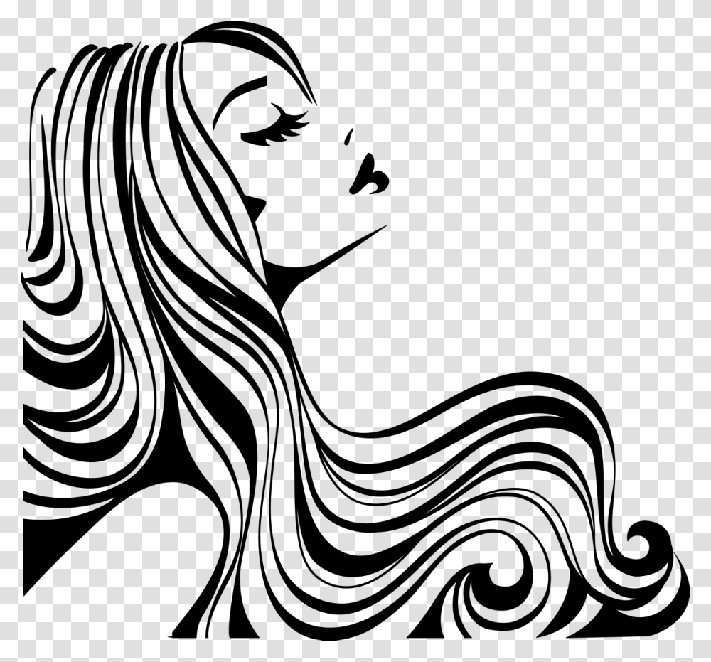 Woman Silhouette Hair Salon Clipart, Gray, World Of Warcraft Transparent Png