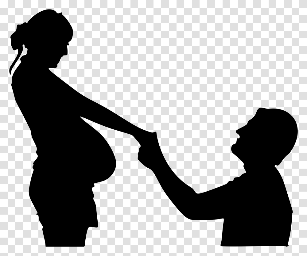 Woman Silhouette Husband Clip Art Silhouette Man And Woman Holding Hands, Gray, World Of Warcraft Transparent Png