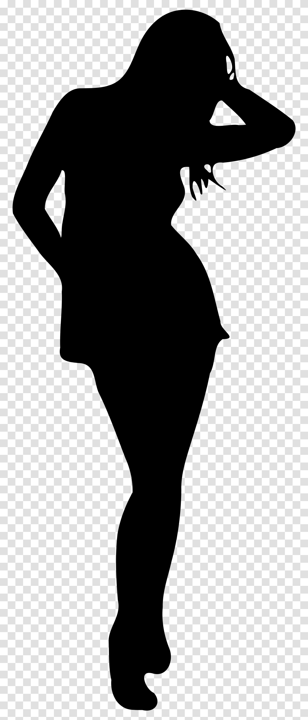 Woman Silhouette No Background, Gray, World Of Warcraft Transparent Png