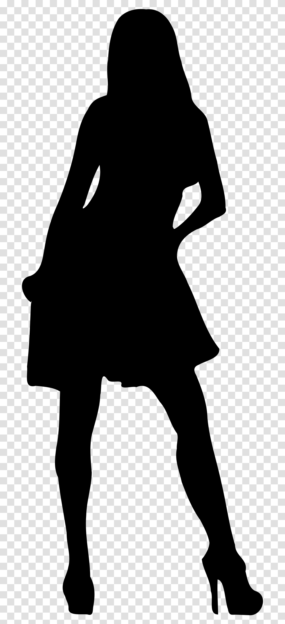 Woman Silhouette No Background, Gray, World Of Warcraft Transparent Png