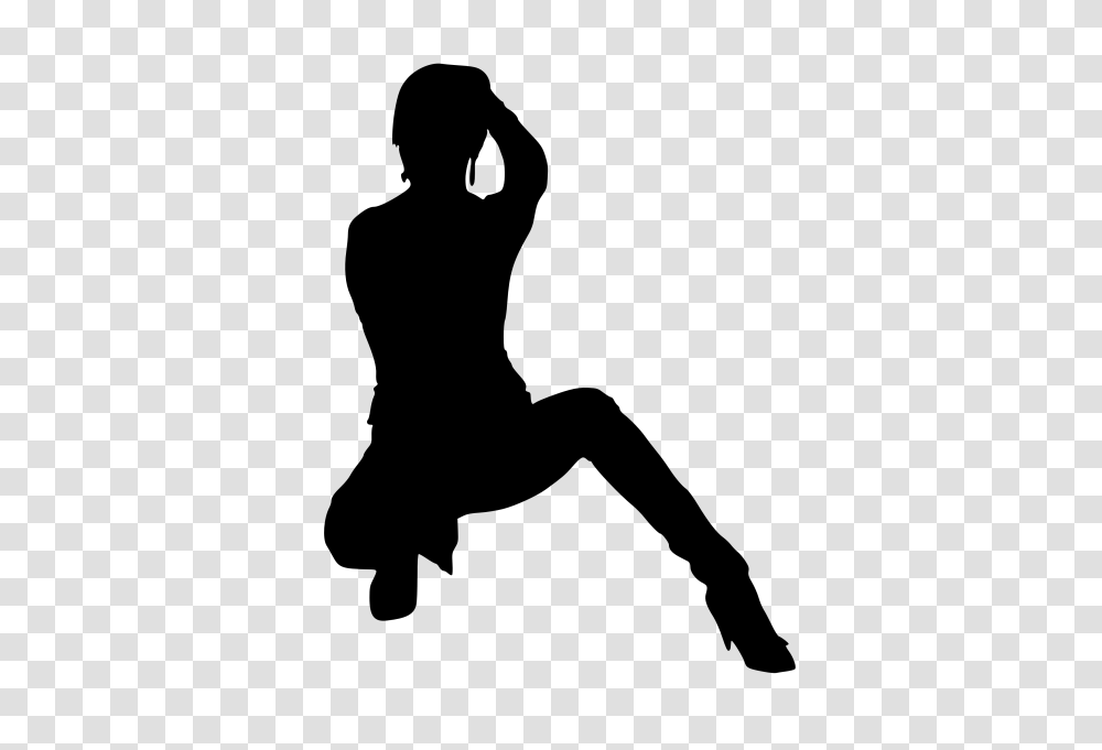 Woman Silhouette, Person, Human, Kneeling, Leisure Activities Transparent Png