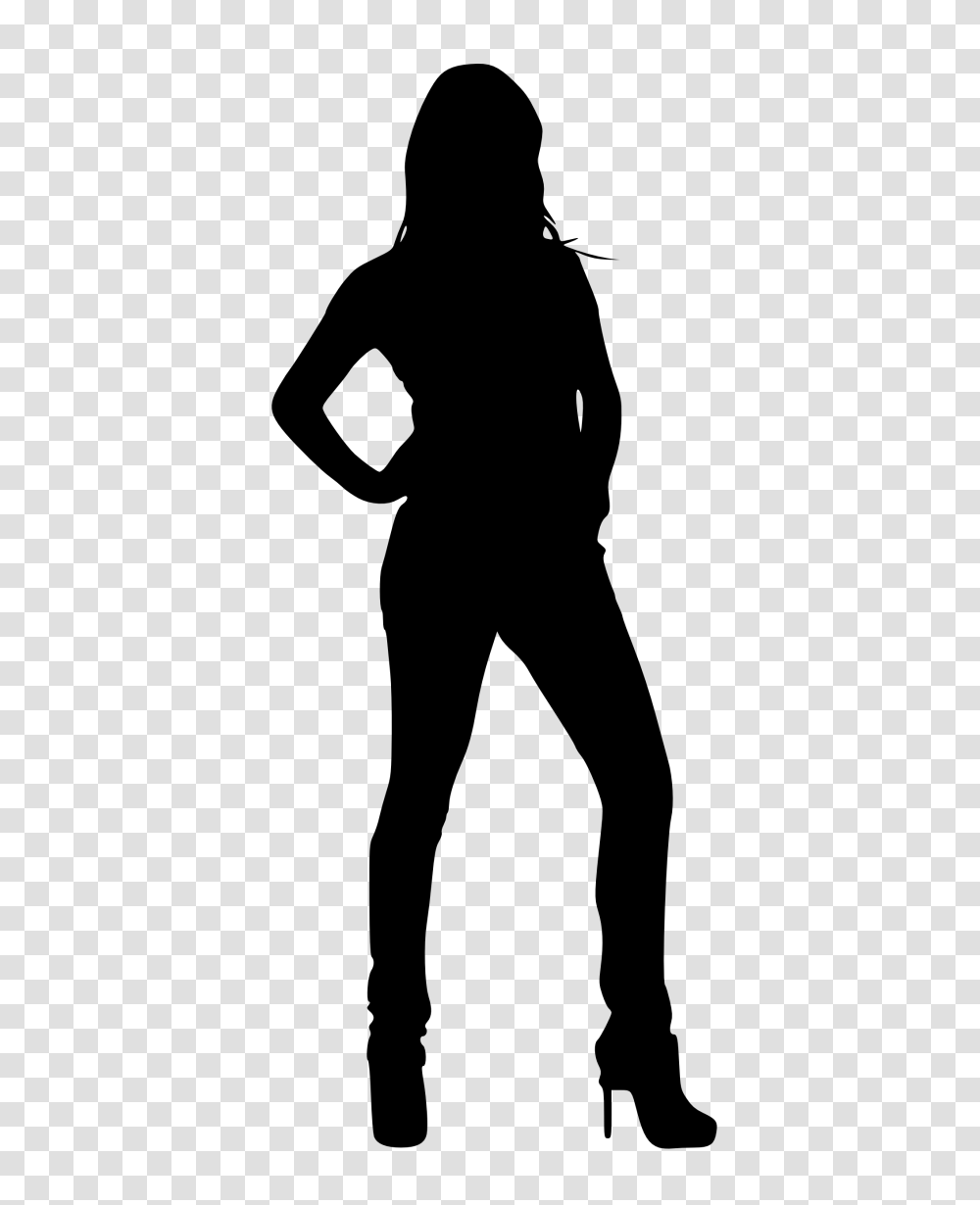 Woman Silhouette, Person, Sleeve, Standing Transparent Png