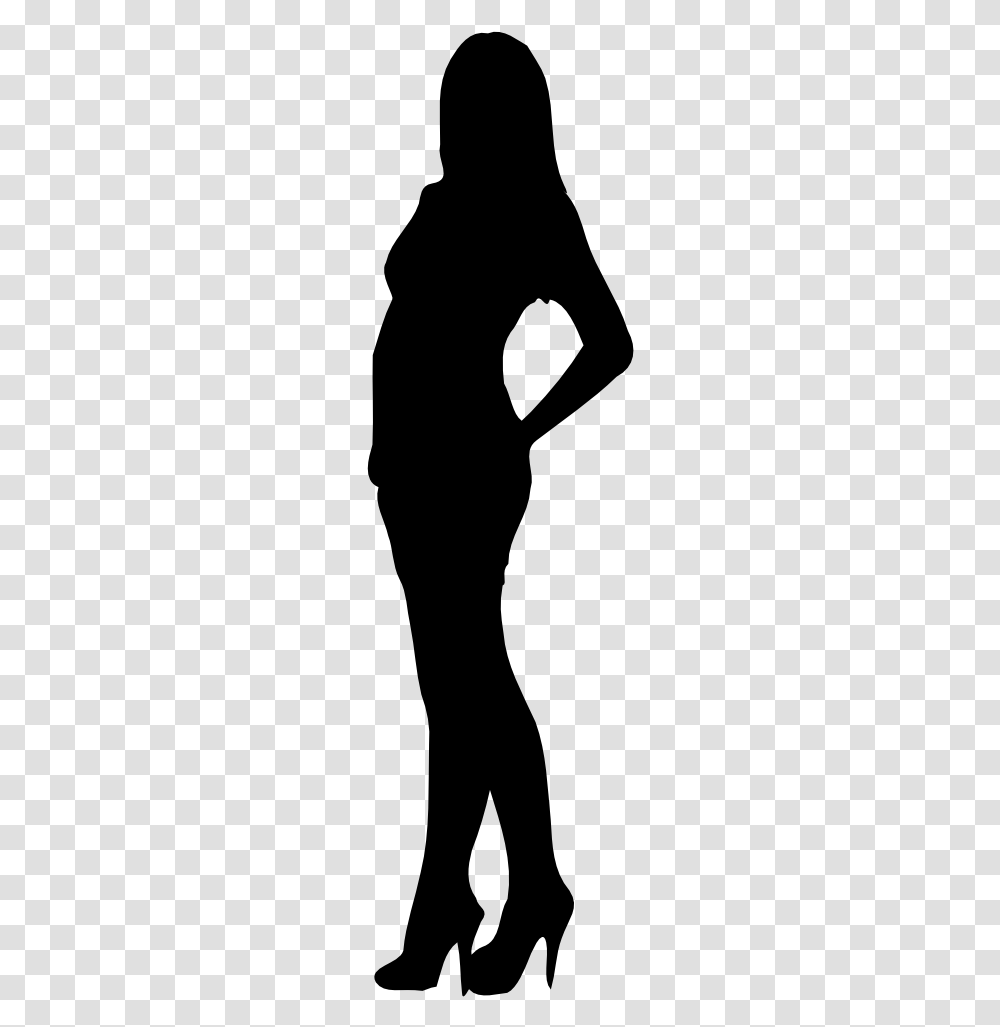 Woman Silhouette Profile Woman Silhouette Full Body, Gray, World Of Warcraft Transparent Png