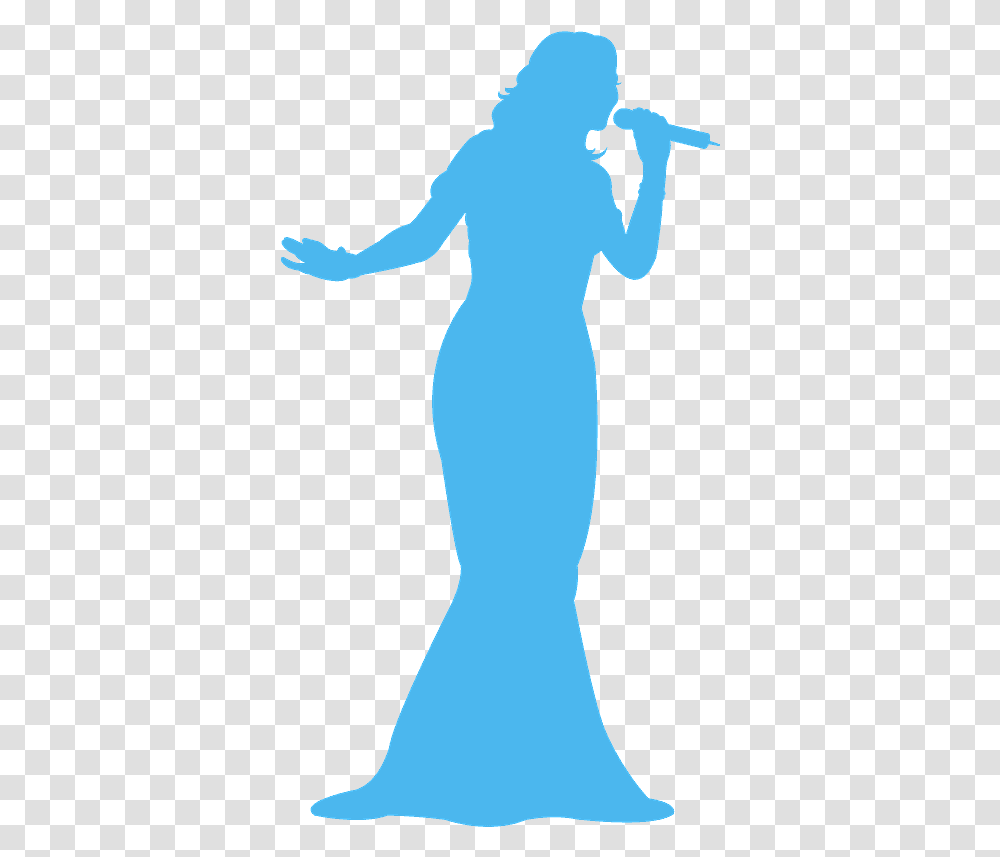 Woman Silhouette Singing, Sleeve, Long Sleeve, Standing Transparent Png