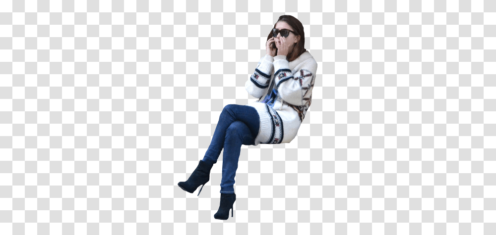 Woman Sitting And Using A Cell Phone Immediate Entourage, Person, Sunglasses, Leisure Activities Transparent Png
