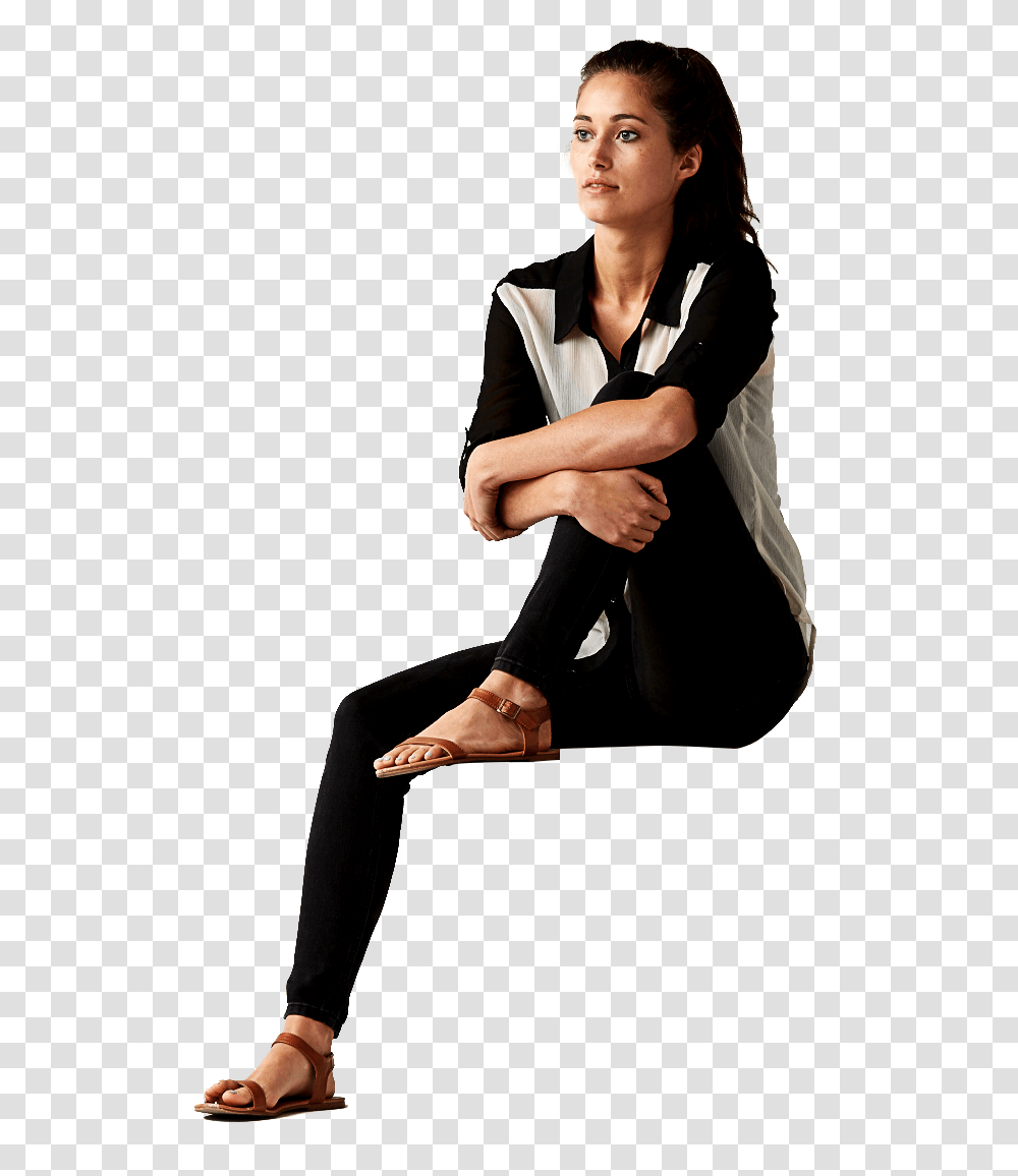 Woman Sitting Cutout People People People, Pants, Sleeve, Person Transparent Png