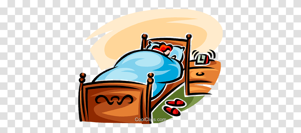 Woman Sleeping In A Bed Royalty Free Vector Clip Art Illustration, Outdoors, Nature, Vehicle, Transportation Transparent Png