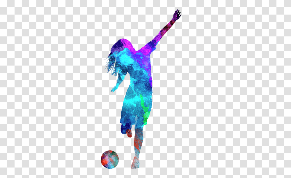 Woman Soccer Player 05 In Watercolor, Mineral, Crystal, Gemstone, Jewelry Transparent Png