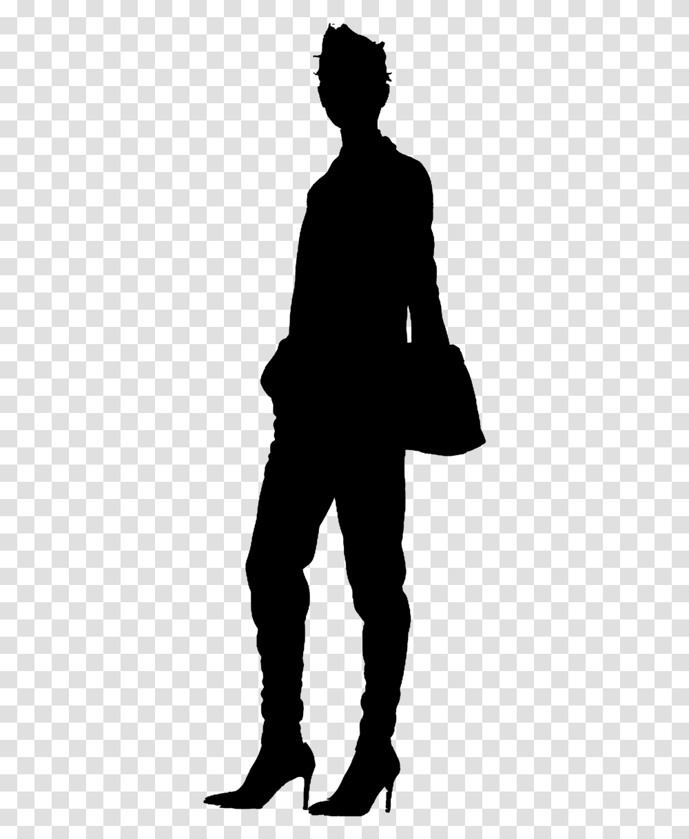 Woman Stand Fashion Lady Free Picture Woman Silhouette Stand, Gray, World Of Warcraft Transparent Png