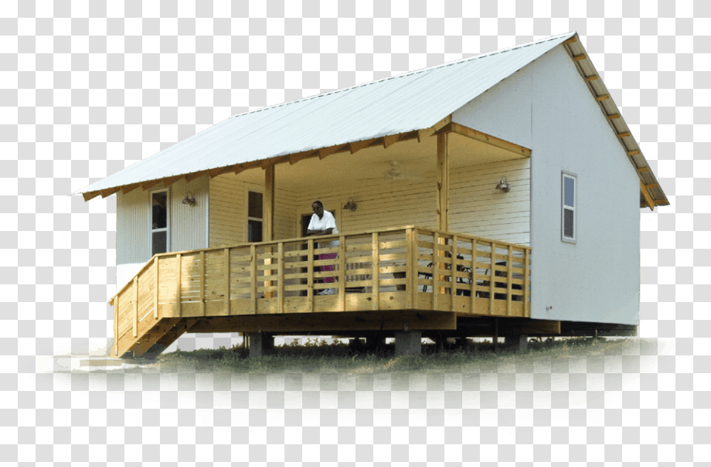 Woman Standing On The Porch Of A Rural Studio Home House, Housing, Building, Cabin, Person Transparent Png