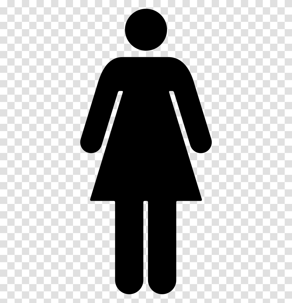 Woman Standing Silhouette Black Shape Female Stick Figure Clipart, Apparel, Sleeve, Coat Transparent Png