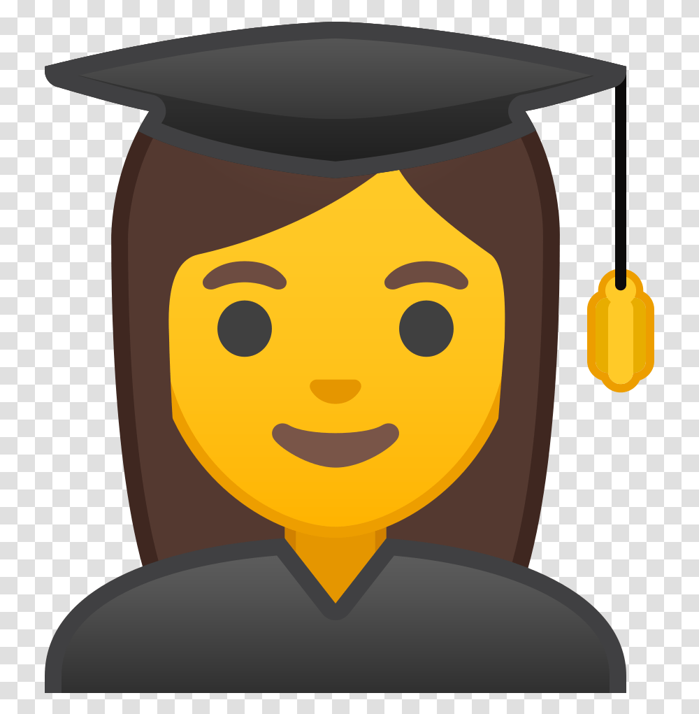 Woman Student Icon Noto Emoji People Profession Iconset Estudiante Emoji, Graduation, Text, Label Transparent Png