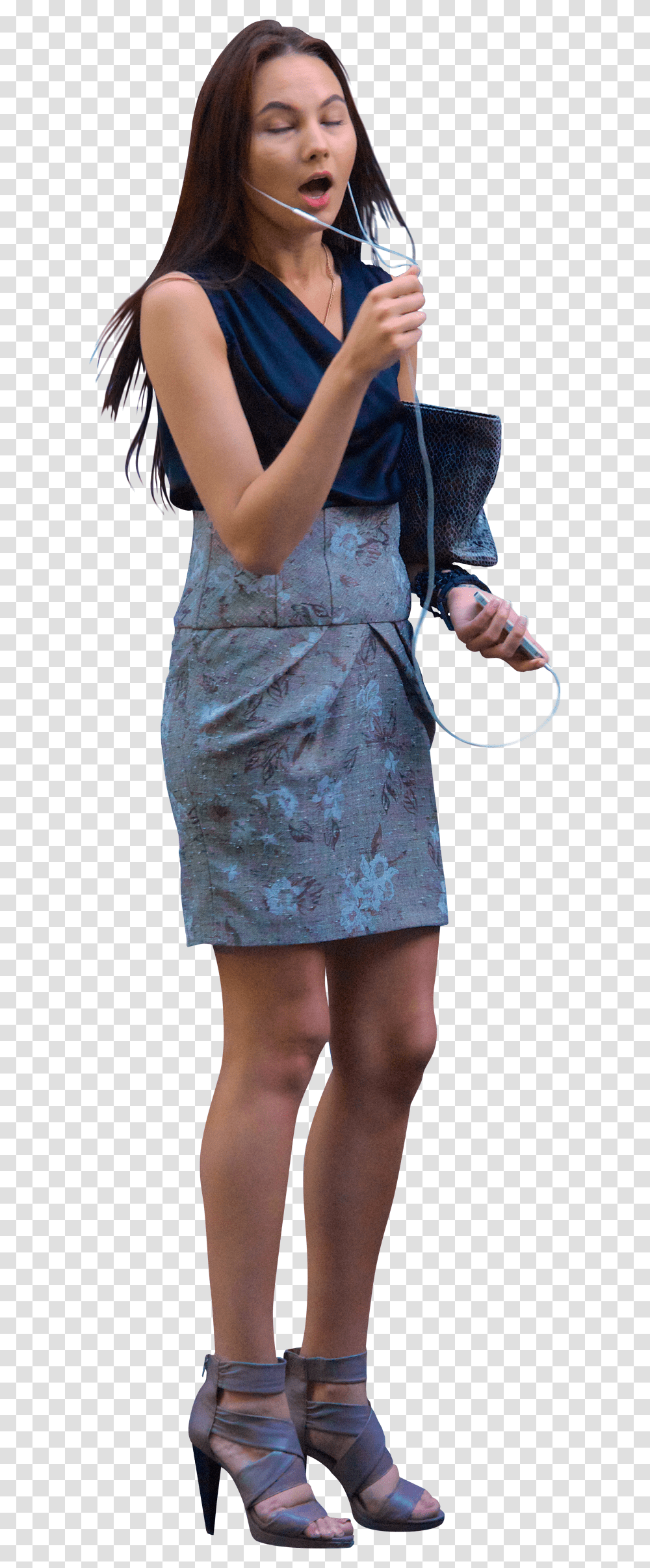 Woman Talking On The Phone, Dress, Person, Female Transparent Png