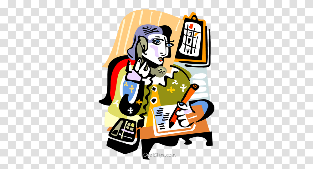 Woman Talking On The Phone Royalty Free Vector Clip Art, Performer, Poster, Advertisement Transparent Png