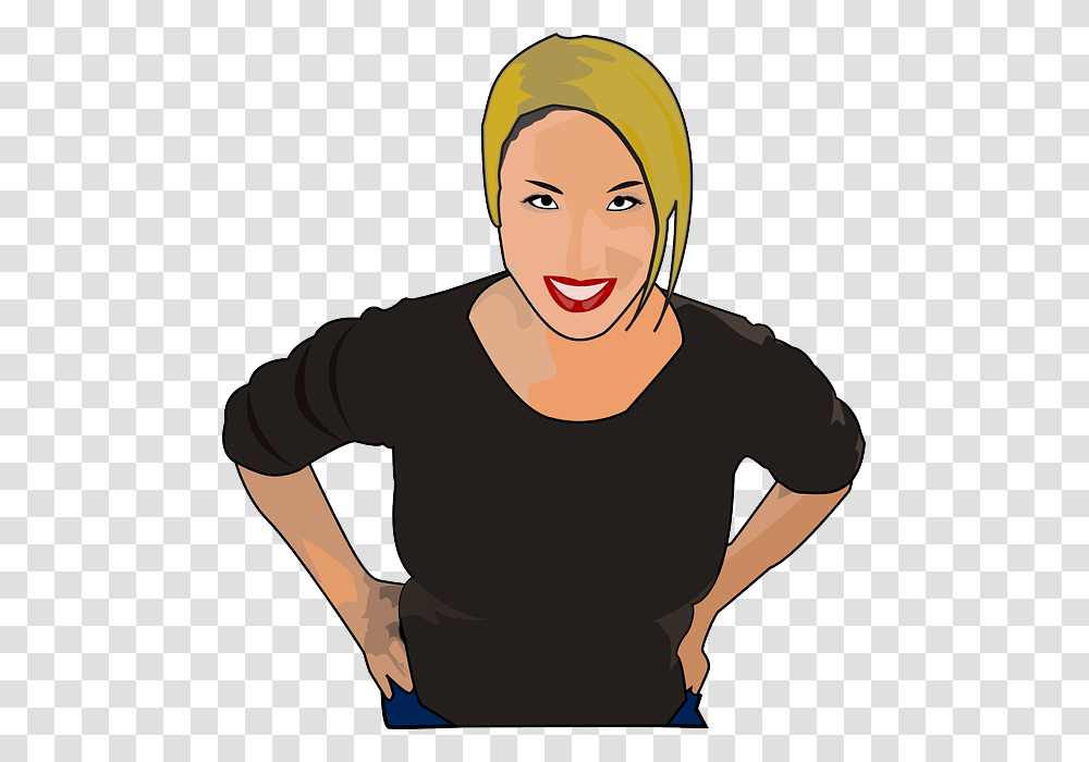 Woman Tan Grinning Woman Clip Art, Sleeve, Long Sleeve, Person Transparent Png
