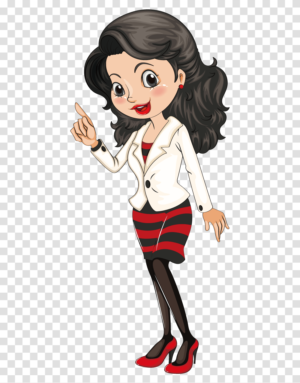 Woman Teacher Animated Background, Sleeve, Person, Coat Transparent Png