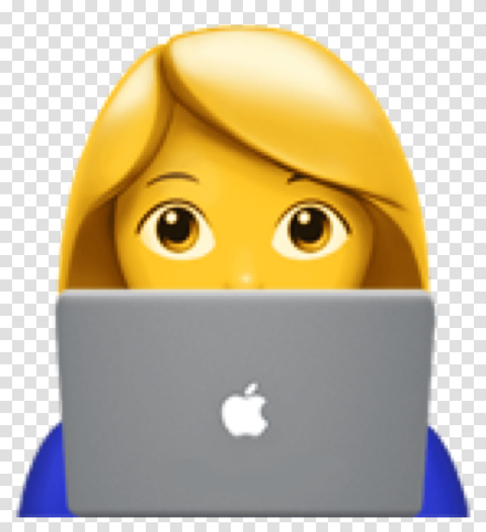 Woman Technologist Emoji, Electronics, Computer, Pc, Helmet Transparent Png