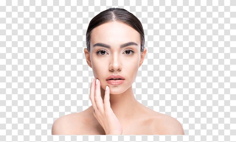 Woman Touching Face, Person, Human, Female, Head Transparent Png