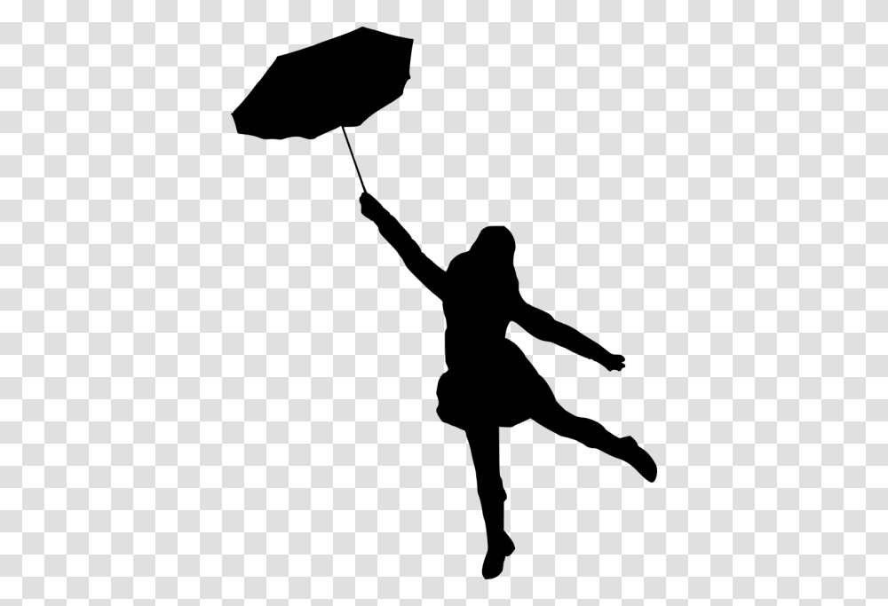 Woman Umbrella Silhouette, Person, Human, Ninja, People Transparent Png