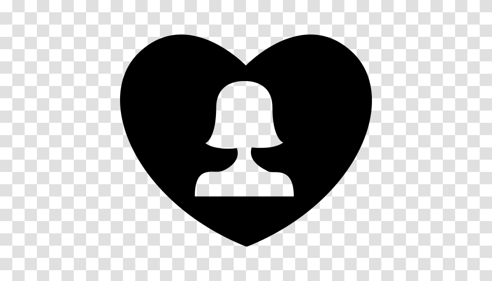 Woman Upper Silhouette In A Heart Icon, Gray, World Of Warcraft Transparent Png