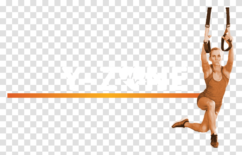 Woman Using Trx Bands To Do Lunges Jumping, Person, Number Transparent Png