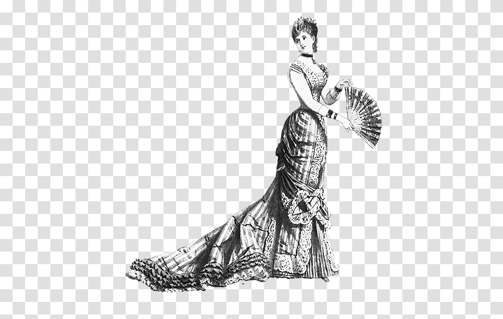 Woman Victorian Era Dress Regency Era Evening Gown Women Victorian Era, Person, Dance Pose, Leisure Activities, Tennis Racket Transparent Png