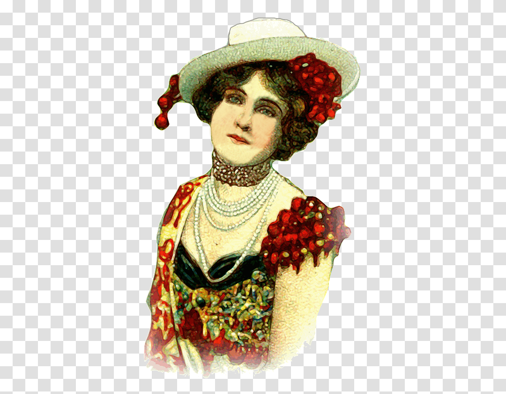 Woman Vintage, Apparel, Hat Transparent Png