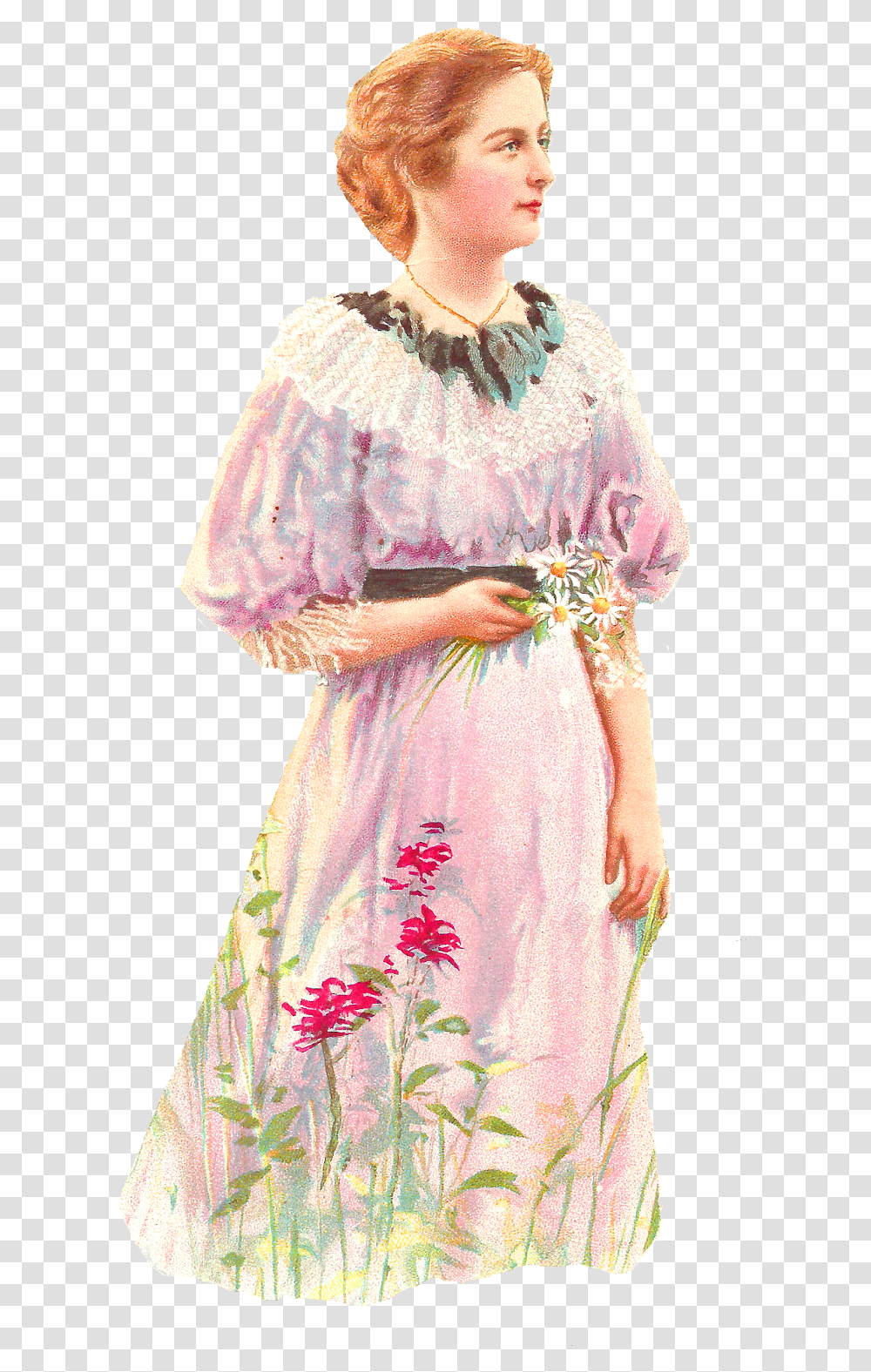 Woman Vintage Image Digital Image Woman Clipart Vintage Gown, Person, Fashion, Evening Dress Transparent Png