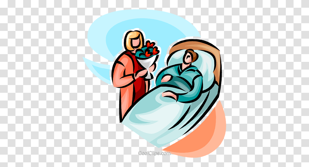 Woman Visiting Hospital Royalty Free Vector Clip Art Illustration, Poster, Outdoors, Drawing Transparent Png