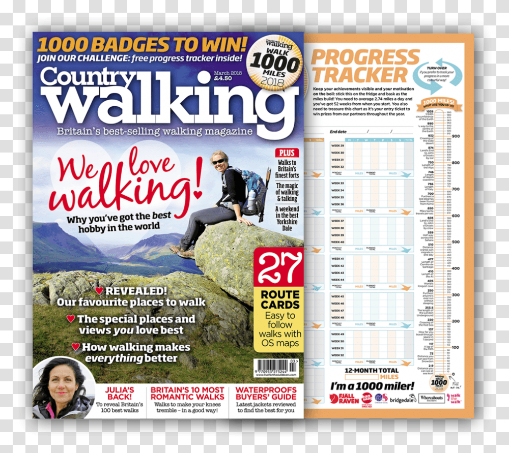 Woman Walking Away Country Walking Magazine 2018, Person, Tabloid, Newspaper Transparent Png